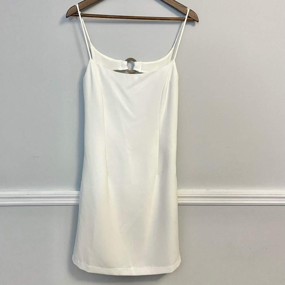 Anthropologie PepaLoves minimalist keyhole back mini dress